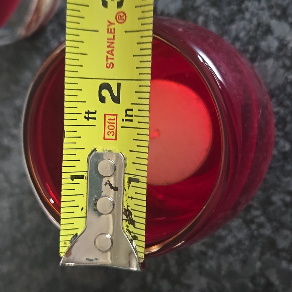 Crate&Barrel "Diva" Ruby Glass Votive Candle Holders - Picture 7 of 10